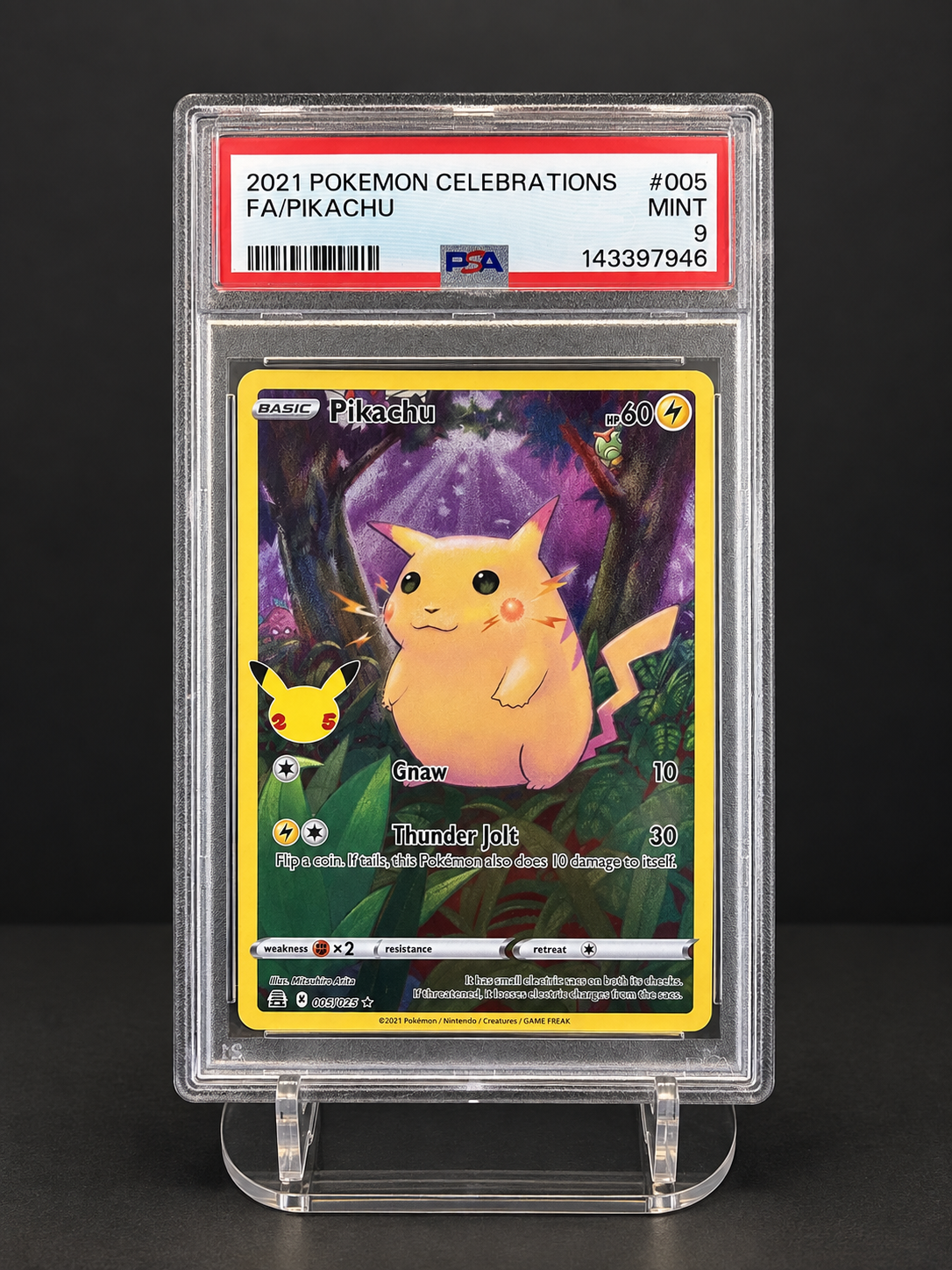 Pokemon TCG: 2021 Pikachu CEL 005 EN MINT PSA 9